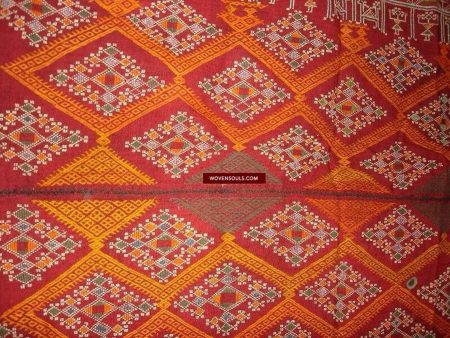 661 Vintage Shekhawati Bishnoi Rajasthani Wedding Shawl Odhana For Sale