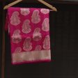 Indian Pink Pure Silk Georgette Handloom Banarasi Saree Cheap