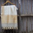 Gold-White Pure Kora Net Banarasi Handloom Dupatta Online