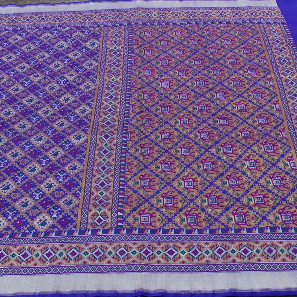 Purple Pure Katan Silk Banarasi Handloom Patola Saree Fashion