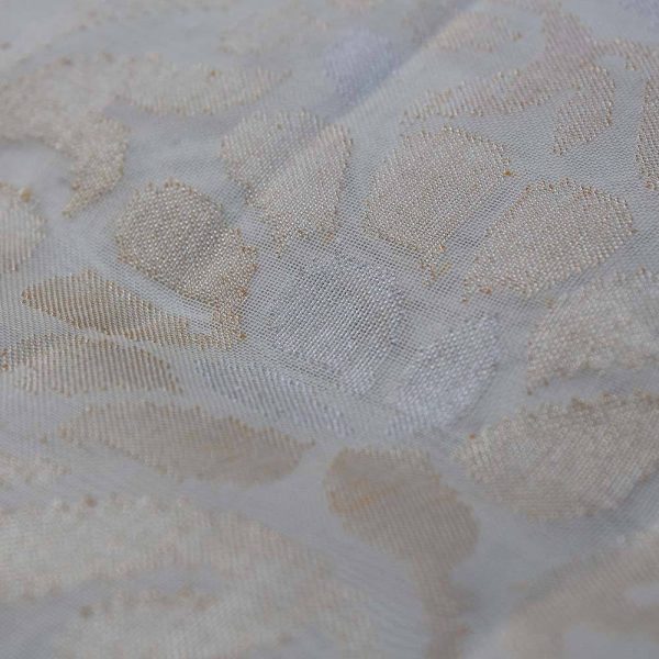 White Pure Kora Silk Real Zari Banarasi Handloom Saree Discount