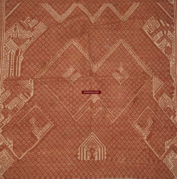 927 Rare Antique Tampan Ship cloth Sumatra Textile Art Fashion