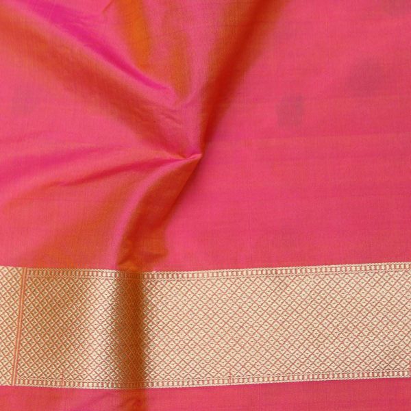 Gold-Rani Pure Katan Silk Banarasi Handloom Saree Hot on Sale