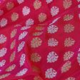 Orange-Indian Pink Pure Katan Silk Banarasi Handloom Saree Discount