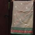 Off White Katan with Red Satin Banarasi Handloom Saree Sale