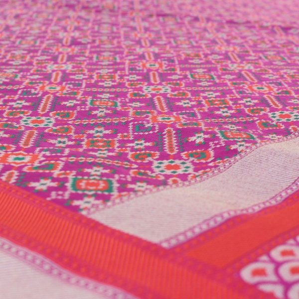 Rani Pink Pure Katan Silk Banarasi Handloom Patola Saree Online