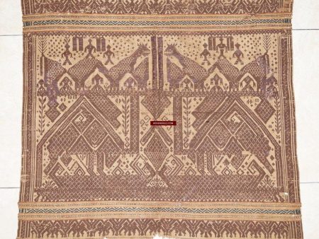 928 Antique Sumatra Tampan Shipcloth Textile Art - Brani Online now