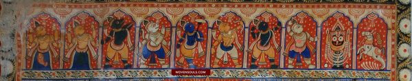 1408 Antique Puri Patta Jagannath Juggernaut Painting Indian Art Sale