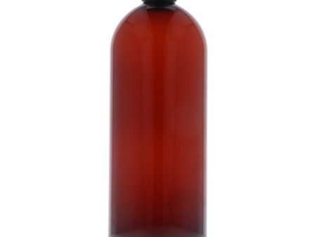 Amber PET Plastic Screw Cap Bottle - 1 litre For Discount