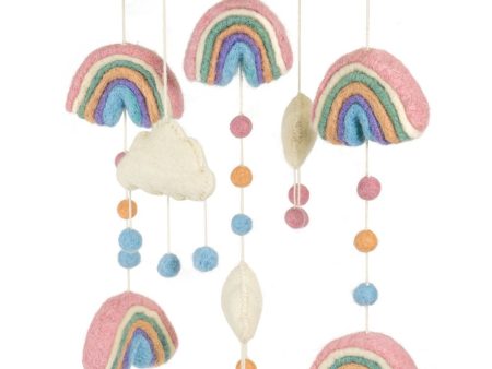 Felt Hanging Mobile - Rainbows Hot on Sale