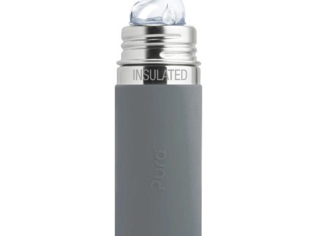 Pura Kiki Insulated Sippy Bottle 260ml - Slate Sale