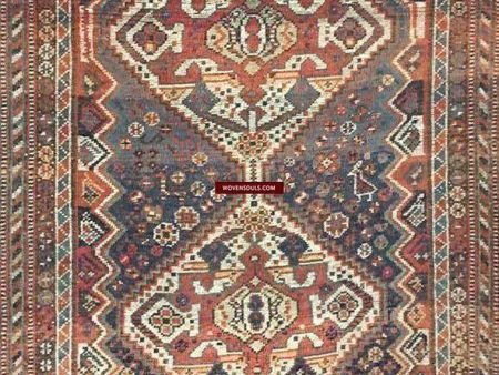 1074 Antique Qashqai Rug For Discount