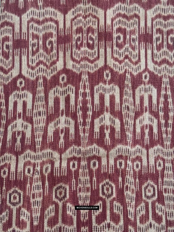 1842 Antique Iban Ceremonial Ikat - Anthropomorphic For Sale