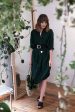 Seaside Tones Oversized Green Dress For Cheap