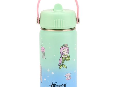 Cheeki Insulated Little Adventurer Kids Water Bottles 400ml - Mermaid For Sale