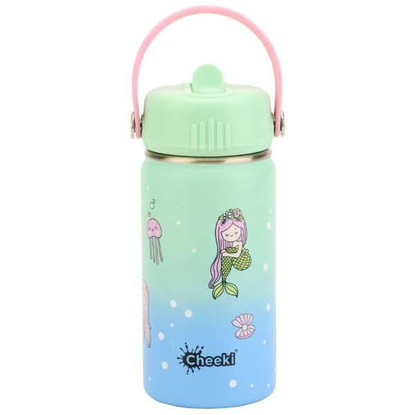 Cheeki Insulated Little Adventurer Kids Water Bottles 400ml - Mermaid For Sale