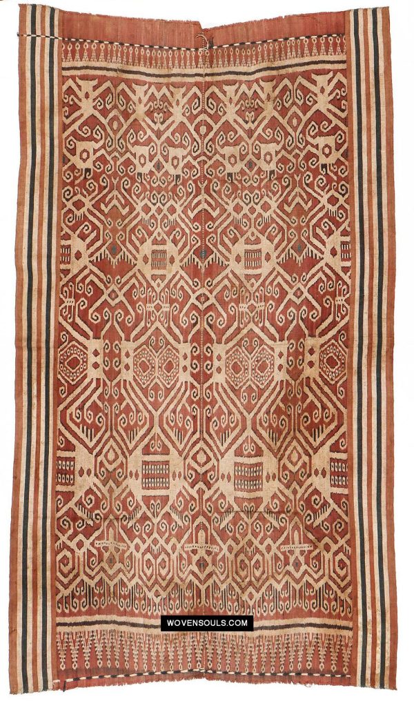 1845 Antique Iban Ceremonial Ikat - Shield pattern For Cheap