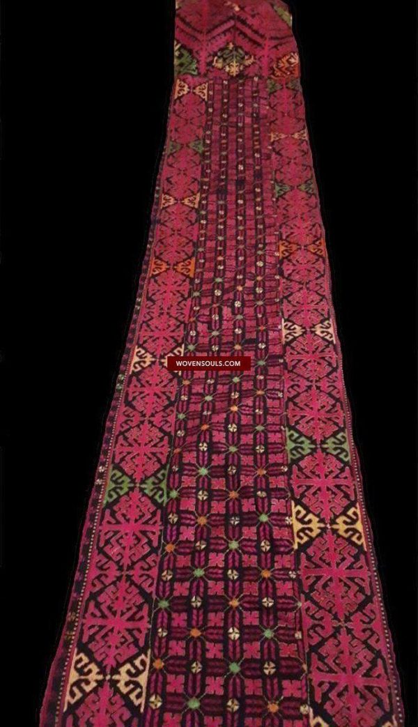 1351 Antique Textile Turban Panel with Embroidery from Kohistan   Swat For Cheap