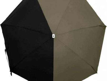 ANATOLE Two Toned Micro Umbrella Khaki & Black ALMA on Sale