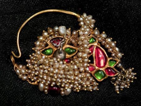 1124 Old Gold Nath Bridal Nose Jewelry Online now