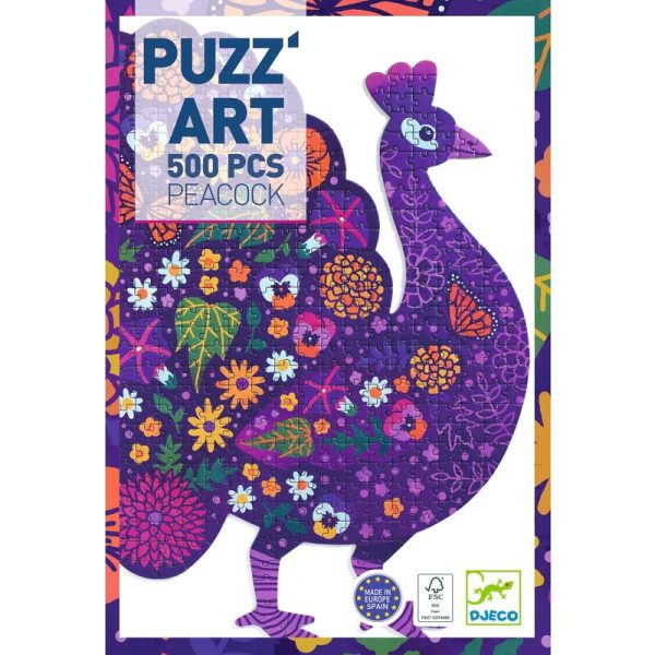 Djeco Art Puzzle 500 Piece - Peacock For Cheap