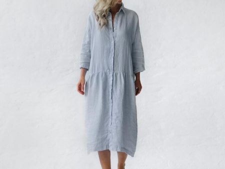 Seaside Tones Oversized Dress - Light Blue Online Hot Sale