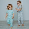 Organic Cotton T-Shirt and Long Leg Pyjama Set - Palms & Pineapples in Island Water Green Online Sale