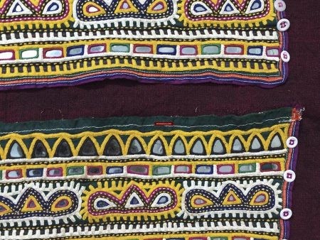 989 Vintage Embroidery Panels Trim - Vintage Rabari Embroidery from Gujarat Supply