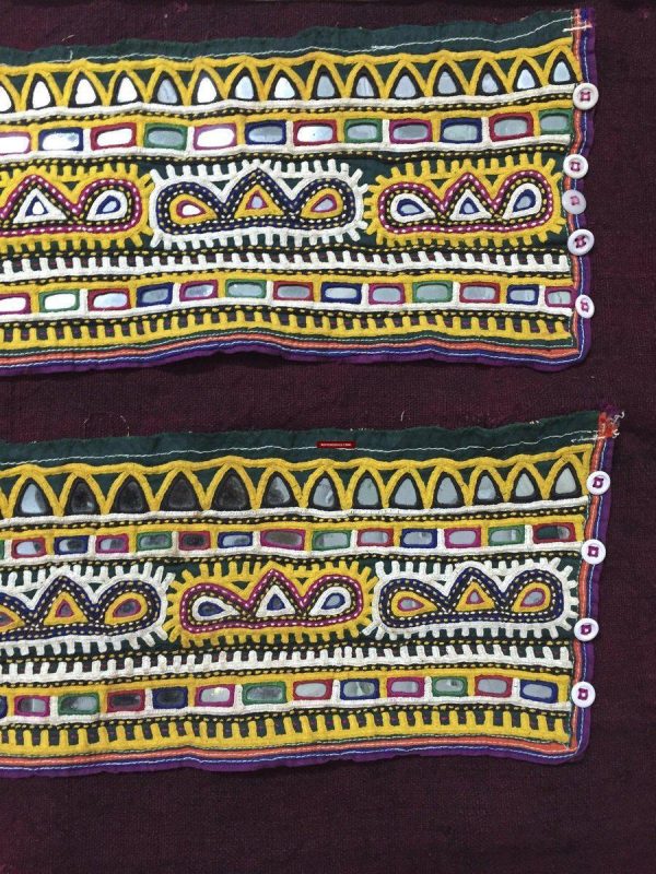 989 Vintage Embroidery Panels Trim - Vintage Rabari Embroidery from Gujarat Supply