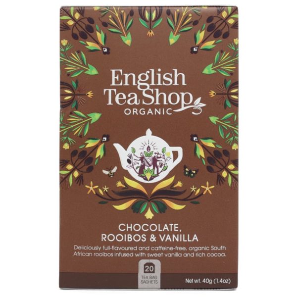 English Tea Shop Organic Chocolate Rooibos & Vanilla Teabags 20pk Online