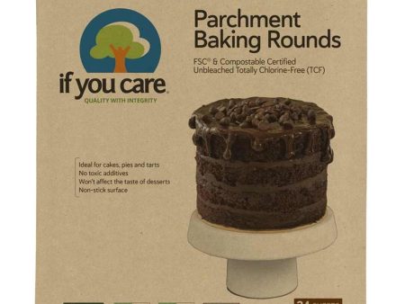 If You Care FSC Parchment Baking Paper Rounds 24pk For Sale