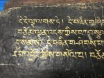 1293 Antique Tibetan Handwritten Manuscript in Gold on Black Hot on Sale