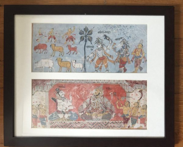 1210  A set of 6 Old Orissa Painting Fragments Discount