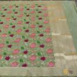 Light Sage Green Pure Katan Silk Banarasi Handloom Dupatta Sale