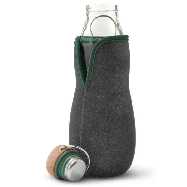 Black + Blum Glass Water Bottle 650ml with Charcoal Stick on Coil Discount