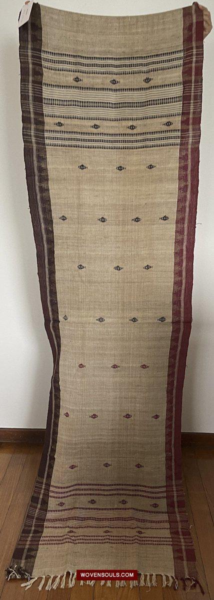 E5309- Orissa Tribal Koraput Kotpad Raw Silk Shawl - Ganga Jamuna Border Supply