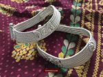 1477 Paya Rigid Silver Anklets Tribal Jewelry Fashion