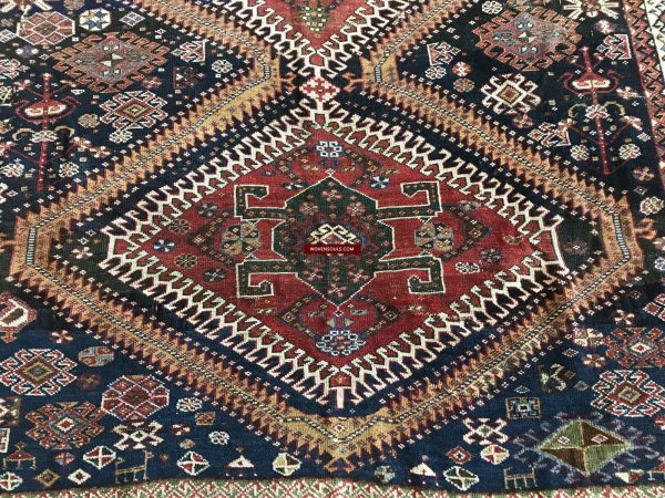 1324 Antique Qashqai Rug with Shekarlu influence For Cheap