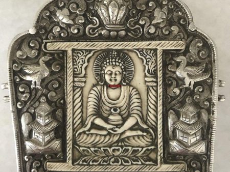 1287 Rare Antique Tibetan  Buddhist Silver Ghau Online now