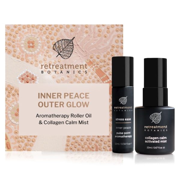 Retreatment Botanics - Christmas Inner Peace Outer Glow Gift Set ( Calm Mist 20ml & Aromatherapy Roller Oil) Supply