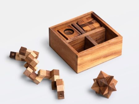 Planet Finska 5 Wooden Puzzles in One Tricky Box Sale