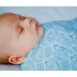 Organic Cotton Muslin Swaddle - Blue Tropics in Mist Blue Online Hot Sale