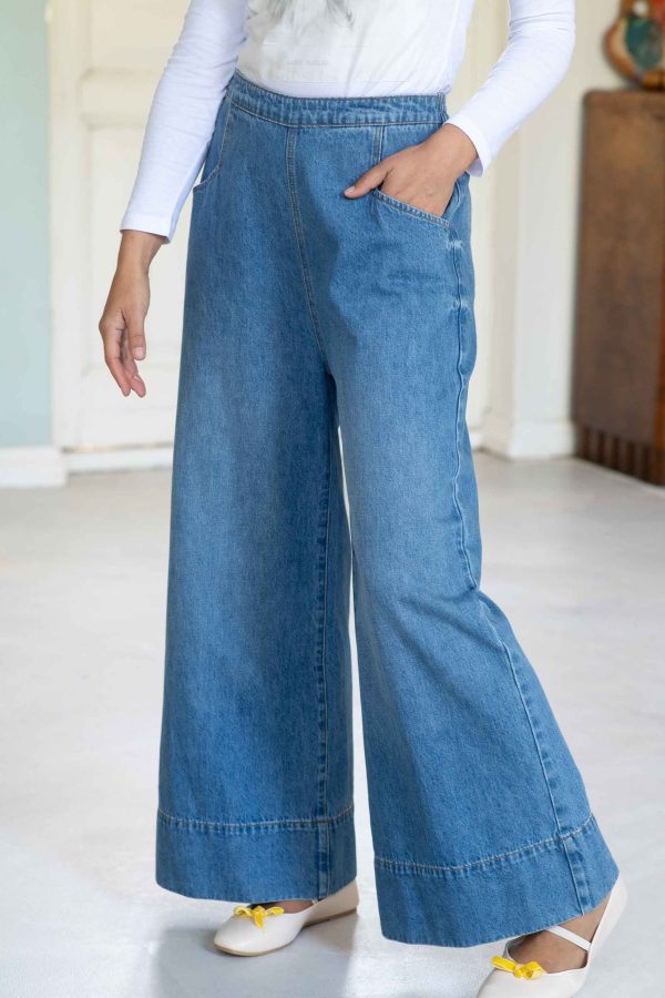 Lazybones Ollie Pants Denim For Discount