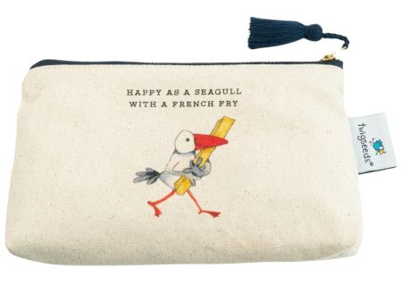 Twigseeds Accessory Pouch - Happy as a Seagull with a French Fry Hot on Sale