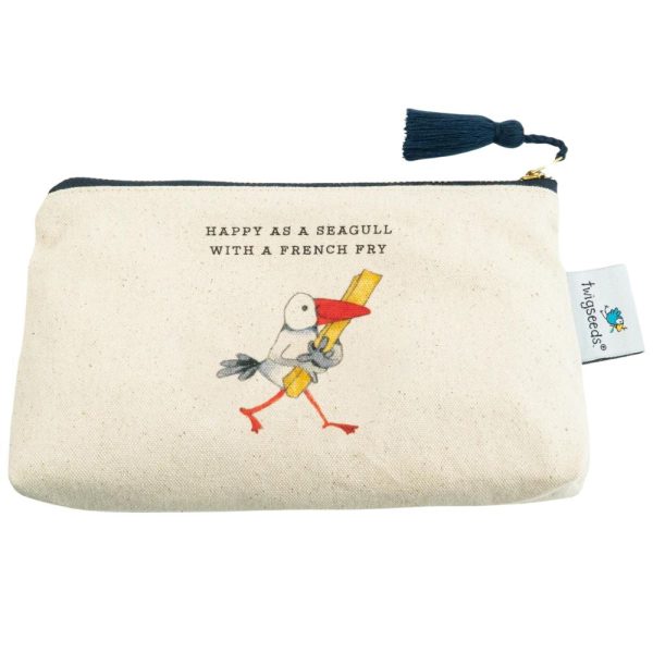 Twigseeds Accessory Pouch - Happy as a Seagull with a French Fry Hot on Sale