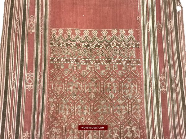 1446 Antique Iban Pua Kumbu Sungkit Woven Textile Sale