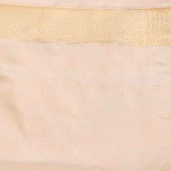 White Pure Soft Satin Silk Banarasi Handloom Saree Hot on Sale