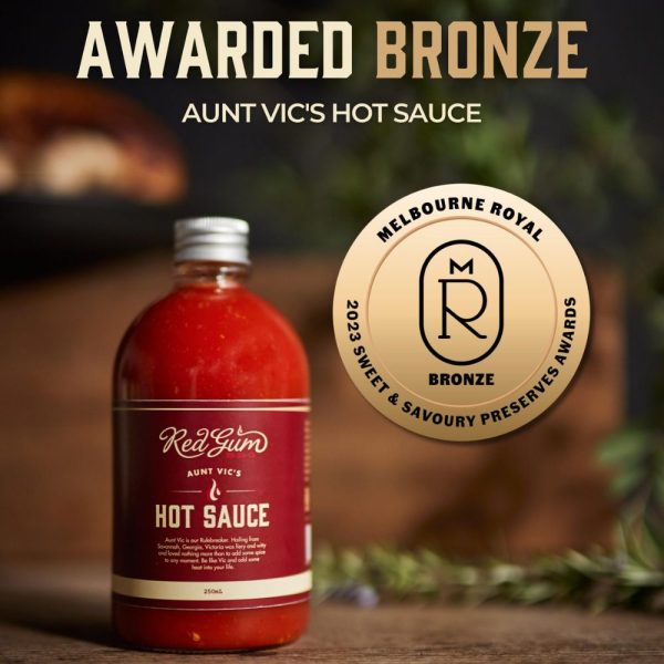 Red Gum BBQ  Aunt Vic s Hot Sauce 280ml Sale