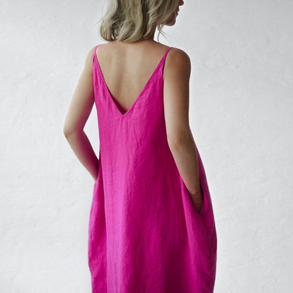 Seaside Tones Nanami Midi Dress - Neon Pink on Sale