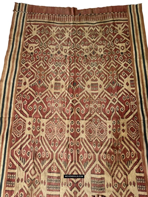 1845 Antique Iban Ceremonial Ikat - Shield pattern For Cheap